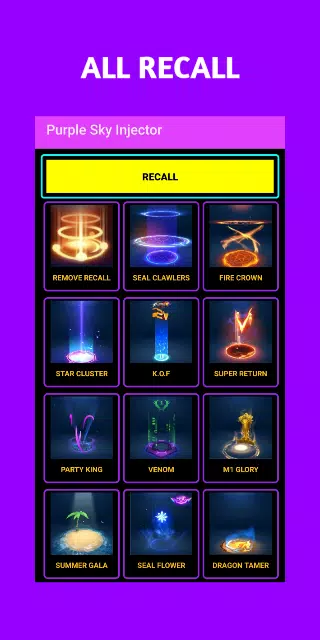 Purple Sky Injector Showing its features