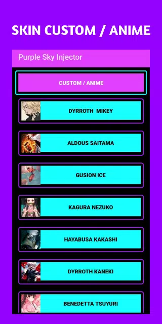 Purple Sky Injector showing its features