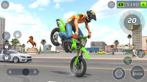Moto Bike Stunt Wheelie