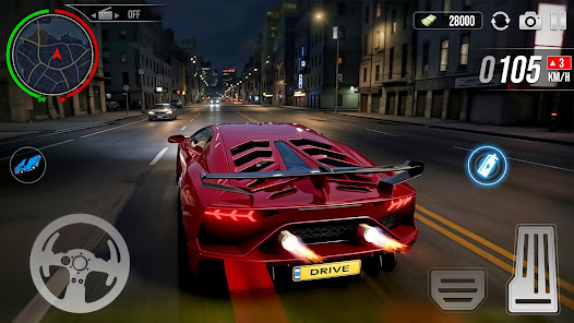 Car Driving Midnight Drifting