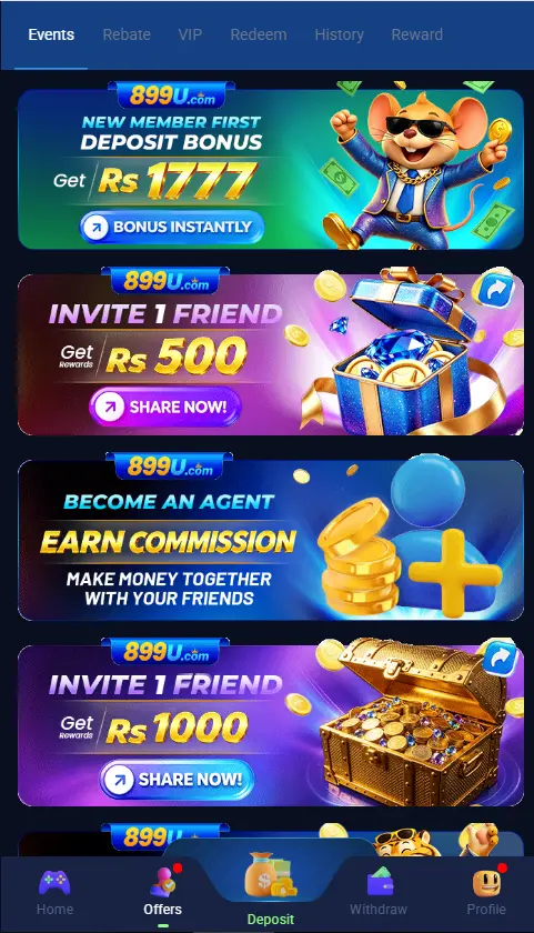 899U Game APK Events
