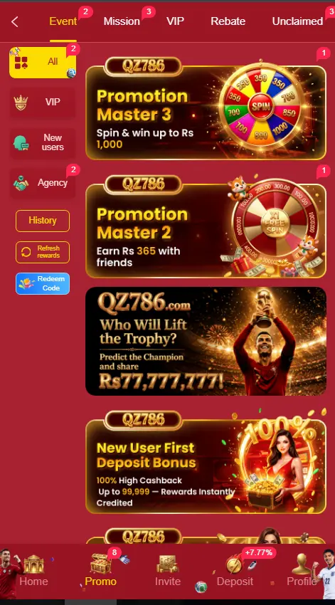 QZ786 Game APK Mobile Version Promotion Page 