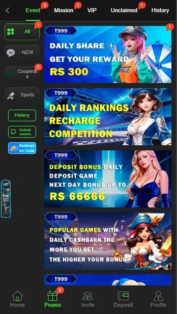 T999 Game APK Bonuses